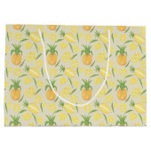 フルーツバスケットパターンコレクション – パイナップル ラージペーパーバッグ (裏面)