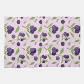 フルーツバスケットパターンコレクション – ブルーベリー キッチンタオル (横)