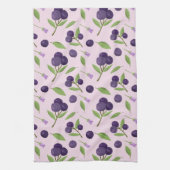 フルーツバスケットパターンコレクション – ブルーベリー キッチンタオル (縦)