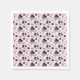 フルーツバスケットパターンコレクション – ブルーベリー スタンダードカクテルナプキン