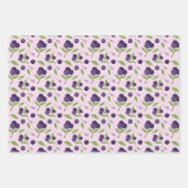 フルーツバスケットパターンコレクション – ブルーベリー ラッピングペーパーシート (正面)