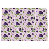 フルーツバスケットパターンコレクション – ブルーベリー ラージペーパーバッグ (裏面)