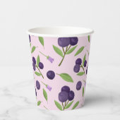 フルーツバスケットパターンコレクション – ブルーベリー 紙コップ (裏面)