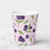 フルーツバスケットパターンコレクション – ブルーベリー 紙コップ (正面)
