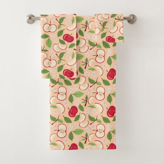 フルーツバスケットパターンコレクション – リンゴ バスタオルセット (インサイチュ)