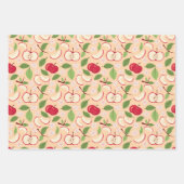 フルーツバスケットパターンコレクション – リンゴ ラッピングペーパーシート (正面3)