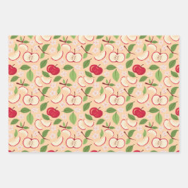 フルーツバスケットパターンコレクション – リンゴ ラッピングペーパーシート