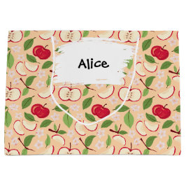 フルーツバスケットパターンコレクション – リンゴ ラージペーパーバッグ