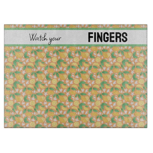 フルーツバスケットパターンコレクション – レモン カッティングボード (正面)