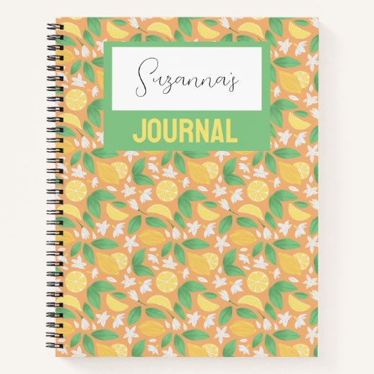 フルーツバスケットパターンコレクション – レモン ノートブック (正面)