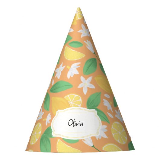 フルーツバスケットパターンコレクション – レモン パーティーハット (正面)