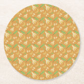 フルーツバスケットパターンコレクション – Banana ラウンドペーパーコースター (正面)