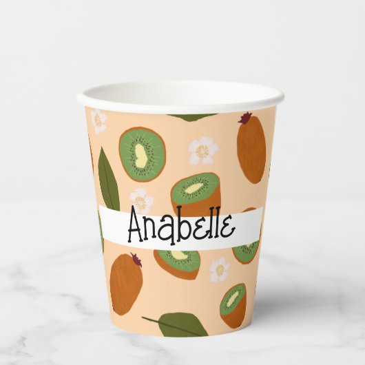 フルーツバスケットパターンコレクション – Kiwi 紙コップ (正面)