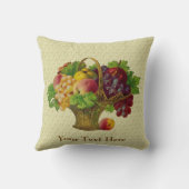 フルーツバスケットヴィンテージアートパーソナライズされた クッション (裏面)