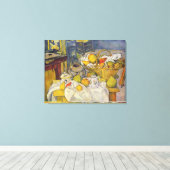 フルーツバスケット付き静物生活 キャンバスプリント (インサイチュ (ウッドフロア))