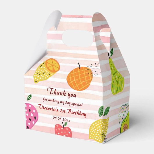 フルーツバースデーパーティー素晴らしフルーツ フェイバーボックス (正面サイド)