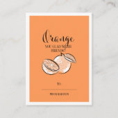 フルーツパおもしろいンオレンジ教室バレンタインカード 予約カード (正面)