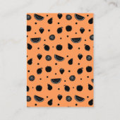 フルーツパおもしろいンオレンジ教室バレンタインカード 予約カード (裏面)