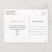 フルーツパおもしろいンオレンジ色のバレンタインハガキ シーズンポストカード (裏面)