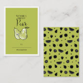 フルーツパおもしろいンナシ教室バレンタインカード ノートカード (正面/裏面)