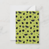 フルーツパおもしろいンナシ教室バレンタインカード ノートカード (裏面)