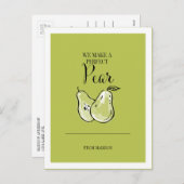 フルーツパおもしろいンパーフェクトナシバレンタインハガキ シーズンポストカード (正面/裏面)