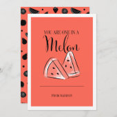 フルーツパおもしろいンメロンバレンタインカード シーズンカード (正面/裏面)