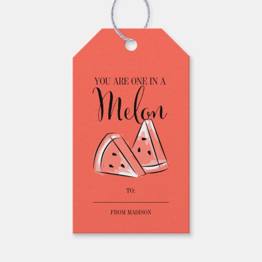 フルーツパおもしろいンメロンバレンタインギフトラベル ギフトタグ (正面)