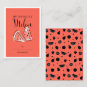 フルーツパおもしろいンメロン教室バレンタインカード ノートカード (正面/裏面)