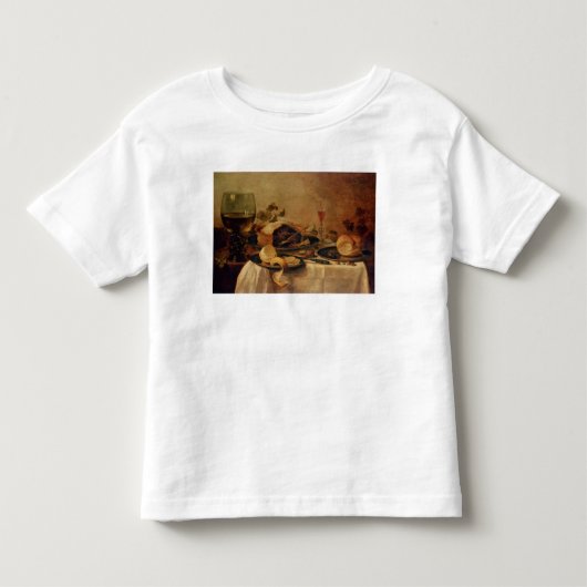 フルーツパイ1635年が付いている静物画 トドラーTシャツ (正面)