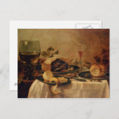 フルーツパイ1635年が付いている静物画 ポストカード (正面/裏面)