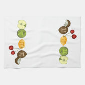 フルーツパイ、さまざまなフルーツのパイ キッチンタオル (横)