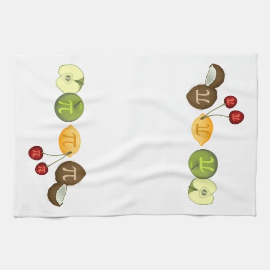 フルーツパイ、さまざまなフルーツのパイ キッチンタオル (横)