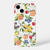 フルーツパタカラフルーンのブルーベリー iPhoneケース (裏面)