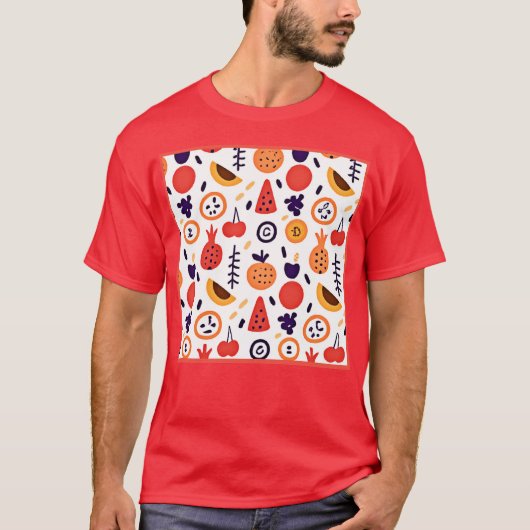フルーツパタカラフルーンアート Tシャツ (正面)