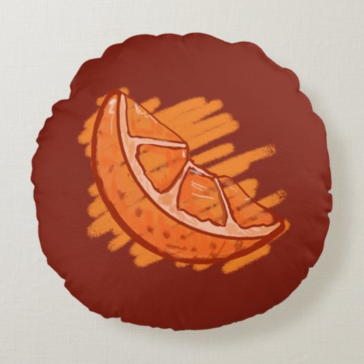 フルーツパターズブラッドオレンジギフト ラウンドクッション (正面)