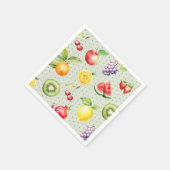 フルーツパターンの誕生日パーティー2つのティ スタンダードカクテルナプキン (角)