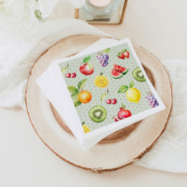 フルーツパターンの誕生日パーティー2つのティ スタンダードカクテルナプキン