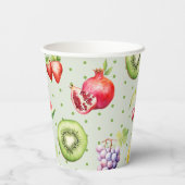 フルーツパターンの誕生日パーティー2つのティ 紙コップ (裏面)