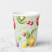フルーツパターンの誕生日パーティー2つのティ 紙コップ (右)
