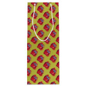 フルーツパターンイチゴon金ゴールドパーティー物 ワインギフトバッグ (裏面)