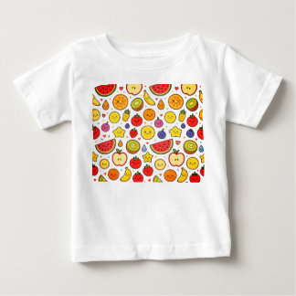 フルーツパターンデザイン ベビーTシャツ