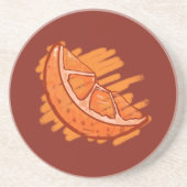 フルーツパターンブラッドオレンジ コースター (正面)