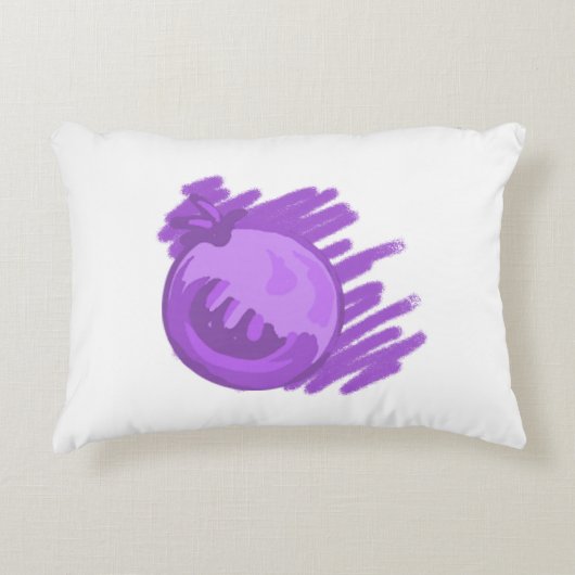 フルーツパターンブルーベリーとクリーム アクセントクッション (正面)