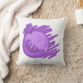 フルーツパターンブルーベリーとクリーム クッション (ブランケット)