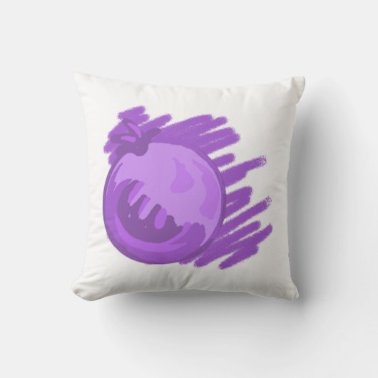 フルーツパターンブルーベリーとクリーム クッション (正面)