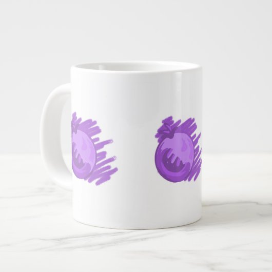 フルーツパターンブルーベリーとクリーム ジャンボコーヒーマグカップ (正面左)