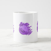 フルーツパターンブルーベリーとクリーム ジャンボコーヒーマグカップ (正面)