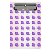 フルーツパターンブルーベリーとクリーム ミニクリップボード (正面)