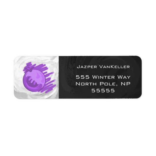 フルーツパターンブルーベリーとクリーム ラベル (正面)